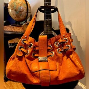 Leather hobo bag Made in Italy